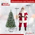 thumbnail image 3 of Costway 150cm Árbol de Navidad Artificial con Luces LED Blancas Cálidas 8 Modos de Iluminación Verde y Blanco, 3 of 10