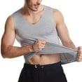 thumbnail image 3 of Ohufall Plus Size Men's Workout Modal Undershirts Summer Stretchy Quick Drying Athletic Tank Tops Fashion Solid Casual Sleeveless V-Neck Gym Sport Shirts, 3 of 6