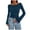 Navy, variant on Women's Long Sleeve Shirts, Fall Crop Going out Tops, Casual Neck Sleeve Ribbed Blouses