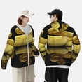 thumbnail image 4 of Fotbe Yellow White-Lipped Pit Viper Chaqueta con Protección Solar UPF 50+ para Hombre y Mujer, Camisa con Capucha y Bolsillos-Small, 4 of 7