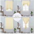 thumbnail image 2 of Haperlare Buffalo Check Adjustable Kitchen Curtain Farmhouse Blackout Tie Up Curtain for Cafe Bathroom, Yellow, 42"W x 63"L 1 Panel, 2 of 6