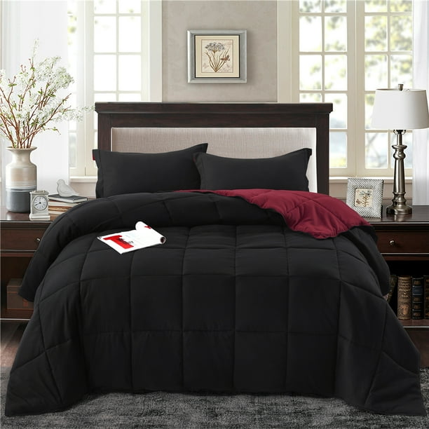 All Season Down Alternative Comforter Set 3pc Box Stitched