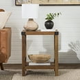 Woven Paths Magnolia Metal X End Table, Reclaimed Barnwood