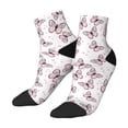 thumbnail image 2 of Bingfone Pink Butterflies (2) Design Patterned Men'S Women'S Casual Cotton Socks, 2 of 9