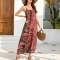 thumbnail image 5 of Gamivast Women Boho Maxi Dress Vintage Floral Print Sleeveless Spaghetti Strap Summer Beach Sundress Loose Fit Holiday Casual Flowy Long Sun Dress, 5 of 8