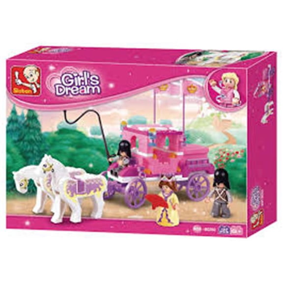 Sluban 250 Girls Dream Royal Carriage Building Brick Kit (137 Pcs)
