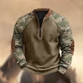 thumbnail image 5 of YUGYXL Sweatshirt for Men Stylish Spring 1/4 Zip Pullover Graphic Mens Camo Sweatshirt Sweatshirts C Camouflage XXXXL, 5 of 5