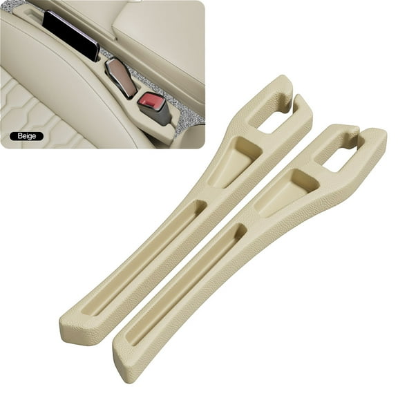 Car Seat Gap Filler 2 Pack Universal Fit Cars Trucks SUV Organizer Fill The Gap Between Seat and Console Stop Things from Dropping, Storage Phone Holder