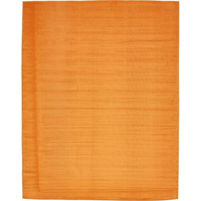 Unique Loom Williamsburg Solid Vibrant Rug 10' x 13' Rectangle Orange/Ivory