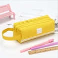 thumbnail image 4 of Clearance! FNGZ Stationery Bag Pencil Pouch Bag Cosmetic Pouch Stationery Pencil Case Office Pouch Large Pencil Student Office Stationery Yellow, 4 of 5