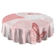 thumbnail image 5 of 60 Inch Round Lace Tablecloth Water Resistant Washable, Monarch Butterfly Aesthetic, 5 of 5