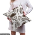 thumbnail image 4 of Ambesonne Thistle Fabric by the Yard Upholstery, Silhouette Pattern, 10 Yards, Brown and White, 4 of 4