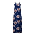 thumbnail image 4 of QIPOPIQ Robe Maxi pour Femmes Été Décontractée Col en V Sans Manches Unie/florale Imprimée Robe d'Été Élégante Longue avec Poches, 4 of 5