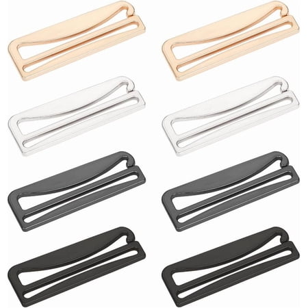 8 Pcs G Hooks Adjusters Buckles Adjustable Zinc Alloy Buckles 2 inch Backpack Luggage Strap Buckle Bra Strap Slider Buckles Webbing Buckle Clip for Backpack Strap Belt Dog Collar - 4 Color