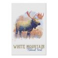 thumbnail image 2 of White Mountain National Forest, New Hampshire, Moose, Watercolor (19x27 inches, Premium 500 Piece Jigsaw Puzzle for Adults and Family, Made in USA), 2 of 4