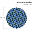thumbnail image 2 of Fuzoiu Blue Flowers Print Leather Coasters Set,Drink Coasters Set of 4,for Tabletop Protection, Durable PVC Coasters,Home Décor and Housewarming Gift-Round Shape, 2 of 6