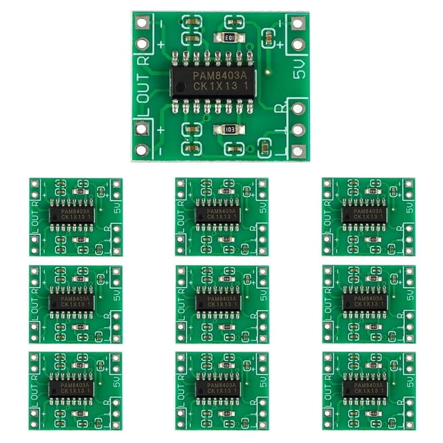 Módulo PAM8403 de 10 piezas, placa amplificadora digital supermini de 2 x 3 W, clase D, de 2,5 V a 5 V.