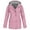 Pink, variant on DYTTDG Women's Outdoor Waterproof Jacket Casual Striped Button Zipper Long Windbreaker Coat Drawstring Hooded Jacket with Pockets Great Gifts for Less