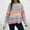 Pink, variant on Vetsdori Womens Soft Sweaters Round Pullover Fall and Winter Brown Striped Long Sleeve Tops for Women comfy
