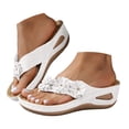 thumbnail image 1 of Fsqjgq Chaussures pour Femmes Sandales de Plage à Plateforme Compensée d'Été à Enfiler Sandales de Plage Pantoufles à Plateforme Décontractées Sandale à entre-Doigt, 1 of 9