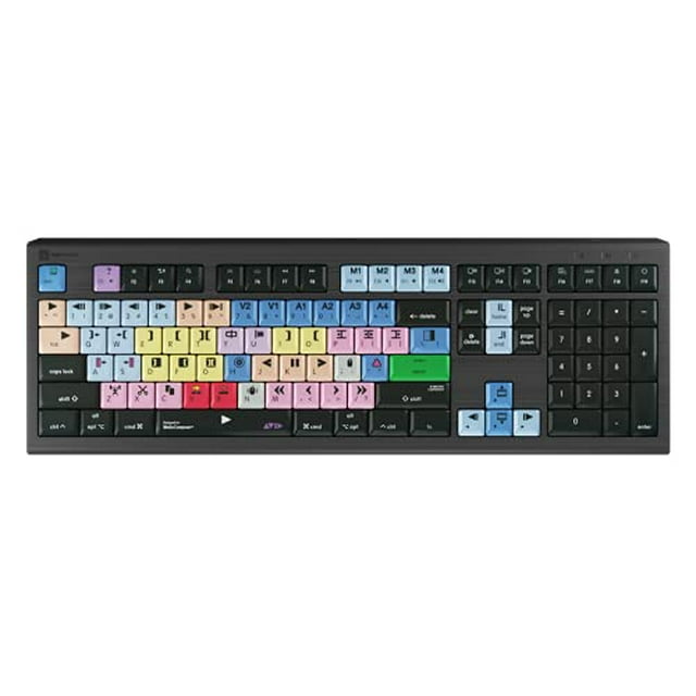Logickeyboard Designed for AVID Media Composer Compatible with macOS -Astra 2 Backlit Keyboard # LKB-MCOM4-A2M-US