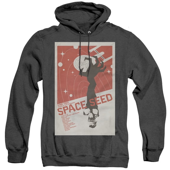 Star Trek Tos Episode 22 Adult Heather Hoodie Sweatshirt Black