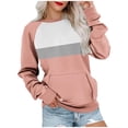 thumbnail image 1 of Wyzesi Ensemble de Chandails en Molleton Jupe Manches Longues Mode Décontractée Couleur Unie Imprimée Chemise de Sport avec Poche Col Rond Haut à Manches Longues Sweat à Capuche, 1 of 5