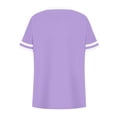 thumbnail image 5 of Womens Tops 2025 Plus Size V-neck Short Sleeved Solid Summer Base Shirt Sports T-shirt, 5 of 6