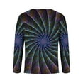 thumbnail image 3 of DDAPJ pyju Fashion Optical Illusion Tshirts for Men Long Sleeve Novelty 3D Graphic Henley Shirt Big and Tall Hip Hop Streetwear Hipster Tee Tops Deals of the Day Blue XXL, 3 of 5