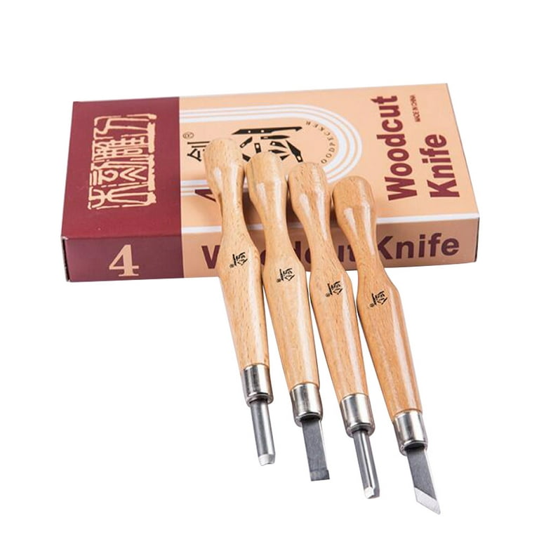 12pcs Woodcut Knife Wood Carving Tools Woodworking - 4pcs Wood