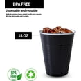 thumbnail image 4 of JJEAN-Hanna K. Signature Disposable Plastic Party Cups, Heavy-Duty 18 oz Black Cups, 50 Count, 4 of 4