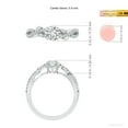 thumbnail image 5 of ANGARA Natural 0.75 Ct. Diamond Side Stone Engagement Ring in Sterling Silver for Women (Ring Size: 7), 5 of 10