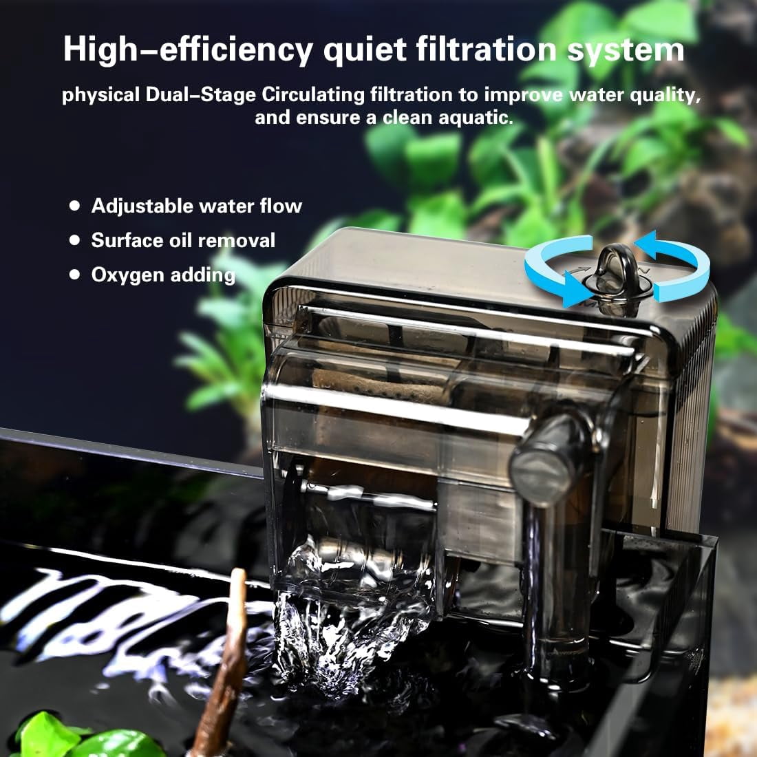 Glass Fish Tank Kit, 2.8 Gallon Small Aquarium, Ultra-Clear Nano Desktop Tank with Light and Filter, Betta Fish Starter Kit