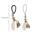 thumbnail image 2 of Fogun Elegant Chalcedony Four Season Bean Pendant Phone Lanyard Representing Prosperity Suitable For Keys Bags Or Cars, 2 of 2