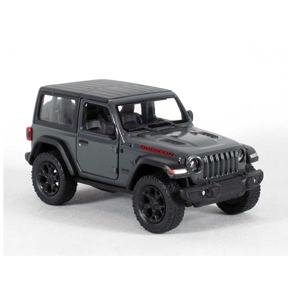 2018 Jeep Wrangler Rubicon HARD TOP Diecast Model Toy Car 1:34 Scale 5" GREY