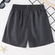 thumbnail image 5 of Pantalones cortos deportivos casuales de cintura elástica de color sólido para niñas, pantalones de poliéster, 5 of 9