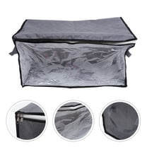 Niceauty Closet Organizer Grey Foldable Storage Bag for Clothes Bedding and Home Use