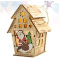 thumbnail image 2 of Adornos navideños LIUXGMXG Cabaña de troncos con Papá Noel, 2 of 5