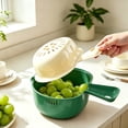 thumbnail image 5 of Cozival Cute Double Layer Colander Strainer Bowl, Detachable Small Plastic Fruit Vegetable Washing Basket with Handle and Hanging Hole, BPA Free Food Grade Berry Strainer for Kitchen（Multicolor）, 5 of 5