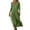 #196 Army Green-A5, variant on Tianiyouqing Women Linen Beach Dress V Neck Elbow Length Wedding Guest Going Out Swing Dresses Half Sleeve Party Flowy T-Shirt Sundresses Black L