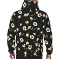 thumbnail image 7 of Picia Daisy Pattern Casual Men's Hoodie - Lightweight Hooded Sweatshirt with Kangaroo Pocket, Comfortable Pullover for Everyday, Travel-4X-Large, 7 of 7