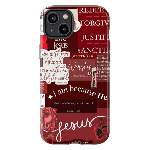Christian Bible Verse Collage Phone Case, Jesus Faith Worship Cover for iPhone 17 16 15 14 13 12 11 Pro Plus Mini