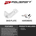 thumbnail image 2 of Polisport Motocross Motorcycles (MX) Fortress Skid Plate for KTM EXC-F/SX-F 250/350/450/500 (2016-23) & Husqvarna FE/FC 250/350/450/501 Dirt Bikes - OEM Quality, Flexible & Perfect Fit - White, 2 of 9
