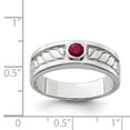 thumbnail image 2 of 925 Sterling Silver Mens Ruby Ring Size 10 6.95mm Wide Ring for Men - 2.00 cwt, 2 of 2