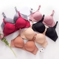 thumbnail image 3 of Lispipm Womens Push Up Bra Comfortable Support Padded Bralette Adjustable Shoulder Strap Wrinkle Bras Everyday Underwear Brown 42, 3 of 4
