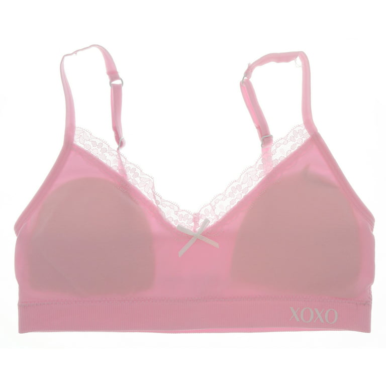 XOXO Girl's Lightly Lined Training Bra 2 Pack - Pink & White - Small 32A 