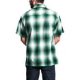 thumbnail image 5 of G-Style USA Men's Western Casual Plaid Short Sleeve Button Down Shirt Y2000S - Green - 4X-Large, 5 of 5