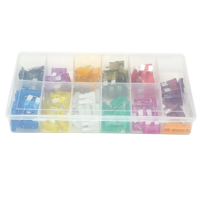 Kit d'Assortiment de Fusibles, 140 Pcs Lame Fusible Haute Capacité