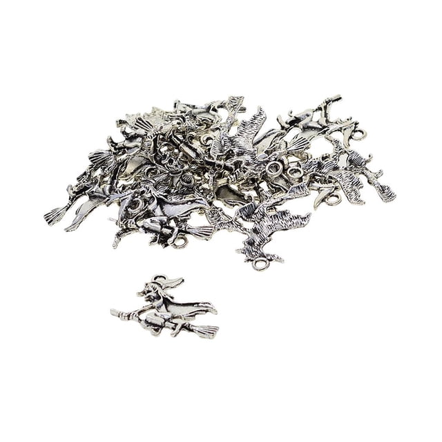 20 Piezas Soledad en Forma de Voladora Suministros de Colgantes de Metal Halloween
