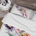thumbnail image 4 of Designart 'Bouquet With Wildglowers and Berries' Traditional Duvet Cover Set, 4 of 5